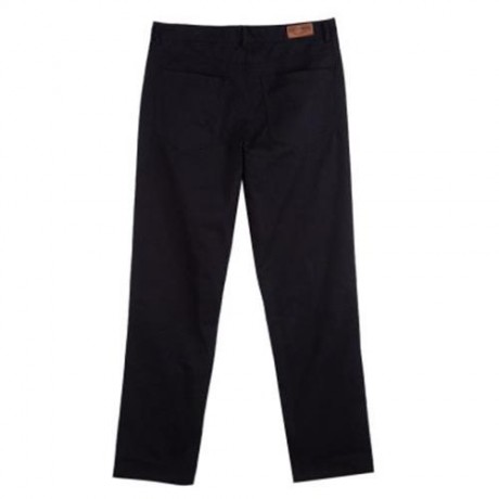 OVERSIZE SOLID COLOR ZIPPER DESIGN MEN CASUAL PANTS (BLACK)