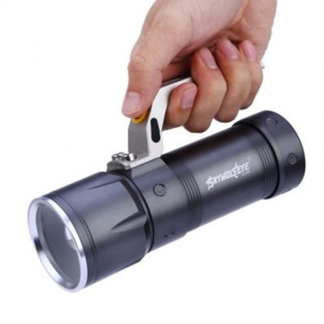 SKYWOLFEYE E3406 CREE XPE LED SEARCHLIGHT 3W 500LM FLASHLIGHT 3-MODE TORCH (BLACK GREY)