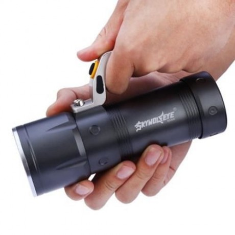 SKYWOLFEYE E3406 CREE XPE LED SEARCHLIGHT 3W 500LM FLASHLIGHT 3-MODE TORCH (BLACK GREY)