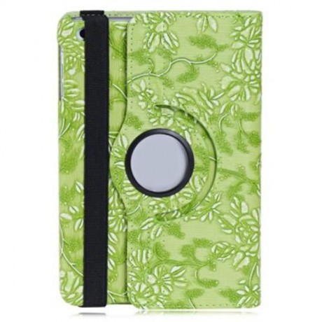 360 DEGREE ROTATING GRAPE GRAIN PATTERN PU LEATHER STAND FLIP FOLIO CASE FOR IPAD MINI 1 /