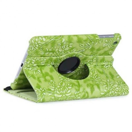 360 DEGREE ROTATING GRAPE GRAIN PATTERN PU LEATHER STAND FLIP FOLIO CASE FOR IPAD MINI 1 /