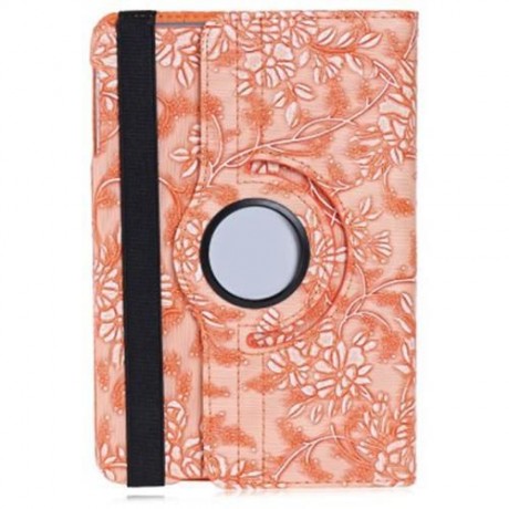 360 DEGREE ROTATING GRAPE GRAIN PATTERN PU LEATHER STAND FLIP FOLIO CASE FOR IPAD MINI 1 /