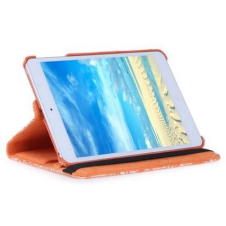 360 DEGREE ROTATING GRAPE GRAIN PATTERN PU LEATHER STAND FLIP FOLIO CASE FOR IPAD MINI 1 /