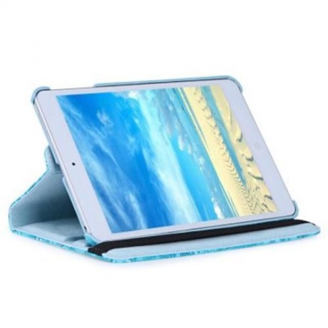 360 DEGREE ROTATING GRAPE GRAIN PATTERN PU LEATHER STAND FLIP FOLIO CASE FOR IPAD MINI 1 /