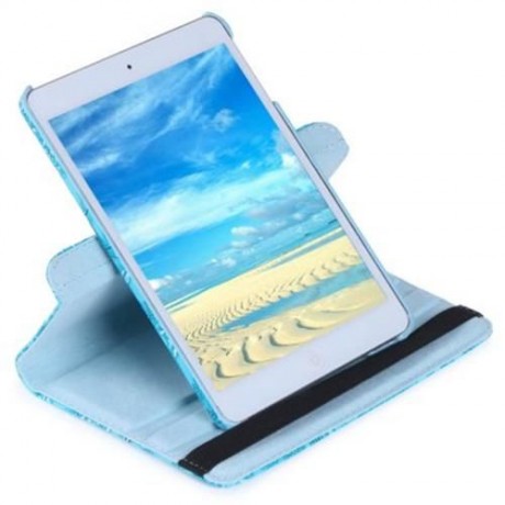 360 DEGREE ROTATING GRAPE GRAIN PATTERN PU LEATHER STAND FLIP FOLIO CASE FOR IPAD MINI 1 /