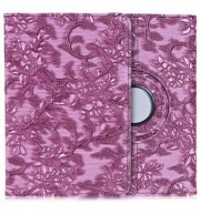 360 DEGREE ROTATING GRAPE GRAIN PATTERN PU LEATHER STAND FLIP FOLIO CASE FOR IPAD MINI 1 /