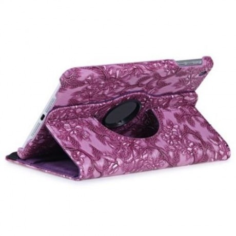 360 DEGREE ROTATING GRAPE GRAIN PATTERN PU LEATHER STAND FLIP FOLIO CASE FOR IPAD MINI 1 /