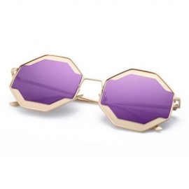 COLOR COATED POLYGON FRAME CHARACTER LADIES SUNGLASSES (#2)