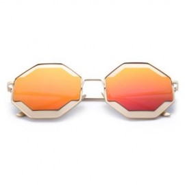 COLOR COATED POLYGON FRAME CHARACTER LADIES SUNGLASSES (#3)