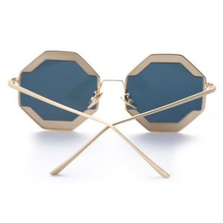 COLOR COATED POLYGON FRAME CHARACTER LADIES SUNGLASSES (#3)
