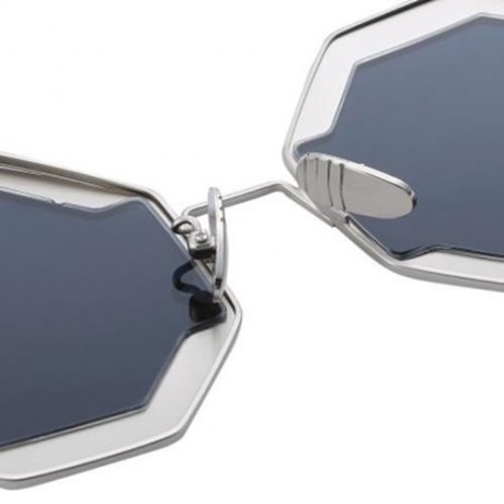 COLOR COATED POLYGON FRAME CHARACTER LADIES SUNGLASSES (#5)