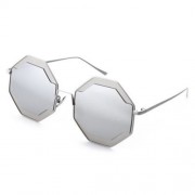 COLOR COATED POLYGON FRAME CHARACTER LADIES SUNGLASSES (#6)