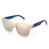 OVERSIZE UNISEX COLOR COATED SQUARE FRAME SUNGLASSES (#3)