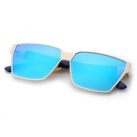 OVERSIZE UNISEX COLOR COATED SQUARE FRAME SUNGLASSES (#4)