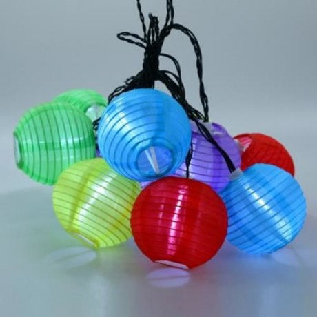 MULTI COLOR MINI NYLON LED STRING PATIO LIGHTS (COLORFUL)