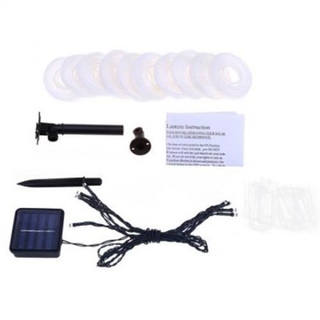 MULTI COLOR MINI NYLON LED STRING PATIO LIGHTS (WHITE)