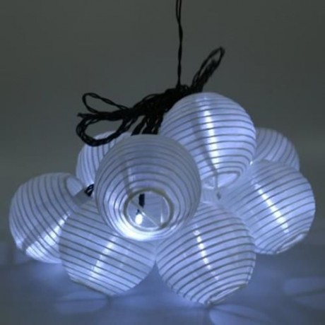 MULTI COLOR MINI NYLON LED STRING PATIO LIGHTS (WHITE)