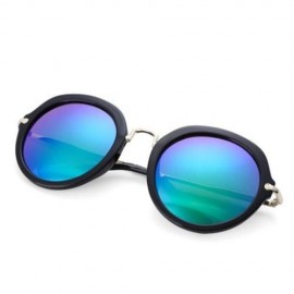 STYLISH LADIES ROUND FRAME GRADIENT SUNGLASSES (#2)