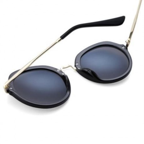 STYLISH LADIES ROUND FRAME GRADIENT SUNGLASSES (#2)