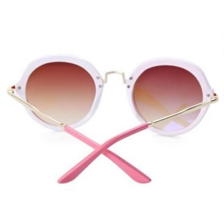 STYLISH LADIES ROUND FRAME GRADIENT SUNGLASSES (#6)