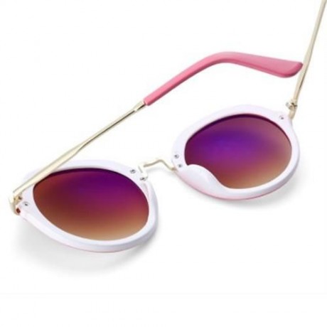 STYLISH LADIES ROUND FRAME GRADIENT SUNGLASSES (#6)
