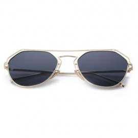 HOLLOW COLOR COATED IRREGULAR FRAME WOMEN SUNGLASSES (#3)