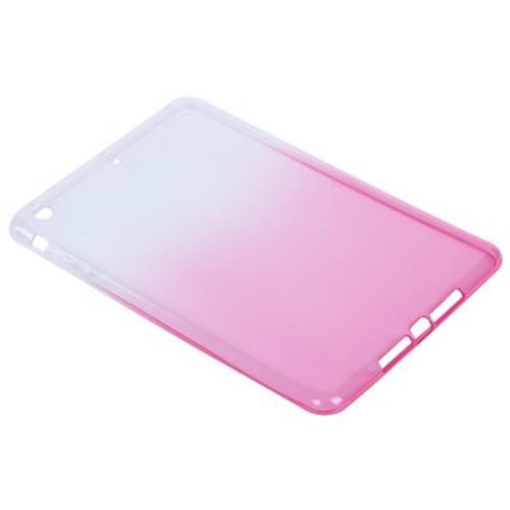 TPU TABLET BACK COVER GRADIENT COLOR CASE FOR IPAD MINI 1 / 2 / 3 (DEEP PINK)