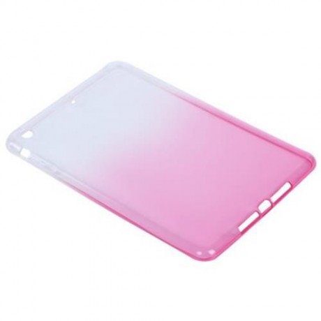 TPU TABLET BACK COVER GRADIENT COLOR CASE FOR IPAD MINI 1 / 2 / 3 (DEEP PINK)