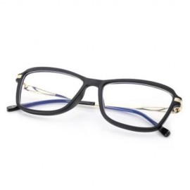 VINTAGE SQUARE HOLLOW METAL FRAME UNISEX MYOPIA GLASSES (#2)