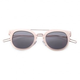 STYLISH COLOR COATED ROUND SIMPLE DESIGN WOMEN SUNGLASSES UV400 (#1)