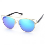 CASUAL COLOR COATED CAT DESIGN MIRROR EYEWEAR LADIES SUNGLASSES (#1)