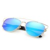 CASUAL COLOR COATED CAT DESIGN MIRROR EYEWEAR LADIES SUNGLASSES (#1)