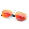 CASUAL COLOR COATED CAT DESIGN MIRROR EYEWEAR LADIES SUNGLASSES (#2)