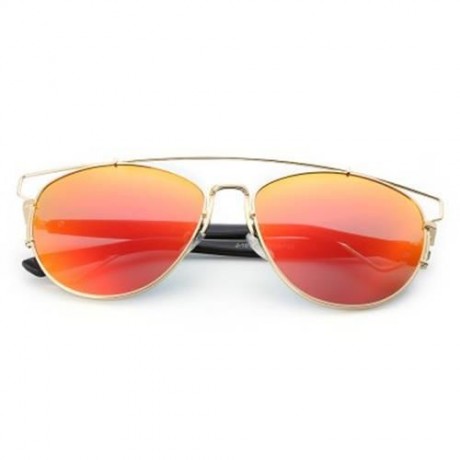 CASUAL COLOR COATED CAT DESIGN MIRROR EYEWEAR LADIES SUNGLASSES (#2)