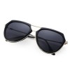 CASUAL OVERSIZE COLOR COATED METAL FRAME UNISEX SUNGLASSES (#1)
