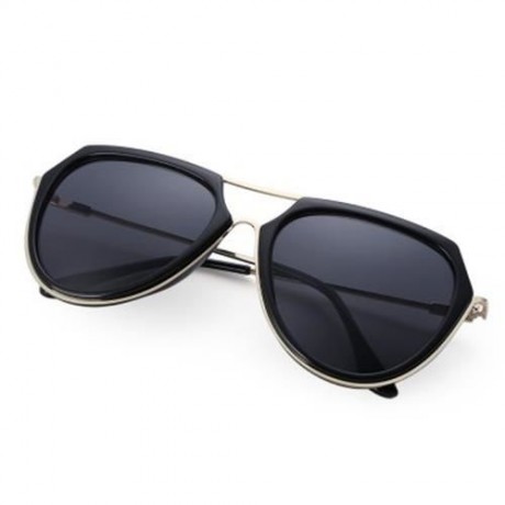 CASUAL OVERSIZE COLOR COATED METAL FRAME UNISEX SUNGLASSES (#1)