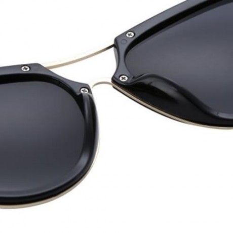 CASUAL OVERSIZE COLOR COATED METAL FRAME UNISEX SUNGLASSES (#1)