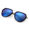 CASUAL OVERSIZE COLOR COATED METAL FRAME UNISEX SUNGLASSES (#2)