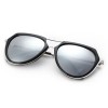 CASUAL OVERSIZE COLOR COATED METAL FRAME UNISEX SUNGLASSES (#3)