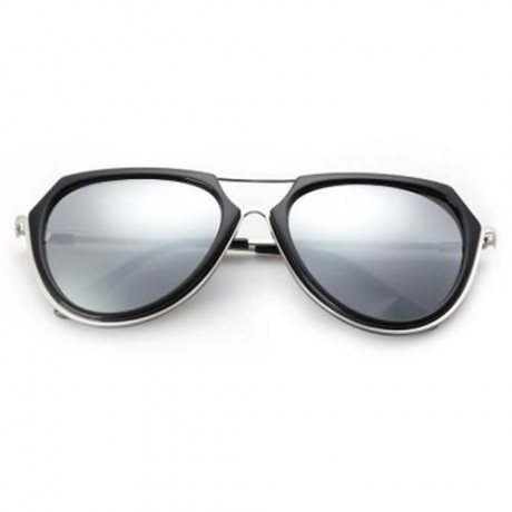 CASUAL OVERSIZE COLOR COATED METAL FRAME UNISEX SUNGLASSES (#3)