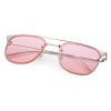 SWEET LADIES JELLY COLOR SQUARE METAL FRAME LEG SLIMMING SUNGLASSES (#2)