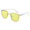 SWEET LADIES JELLY COLOR SQUARE METAL FRAME LEG SLIMMING SUNGLASSES (#4)