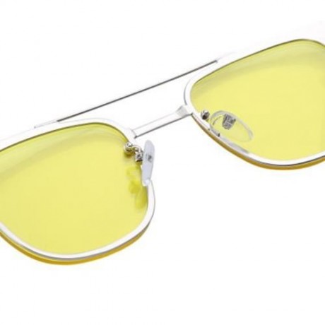 SWEET LADIES JELLY COLOR SQUARE METAL FRAME LEG SLIMMING SUNGLASSES (#4)