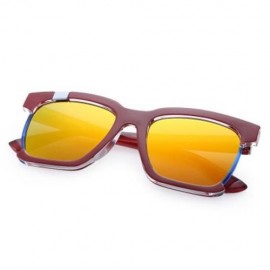 STYLISH LADIES SQUARE FRAME COLOR COATED SUNGLASSES (#6)
