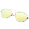 STYLISH UNISEX COLOR COATED HOLLOW IRREGULAR SUNGLASSES (#4)