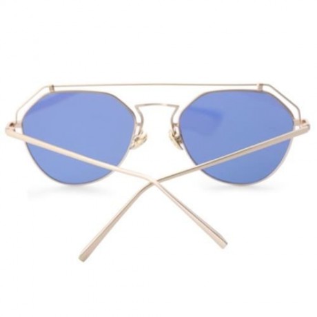 STYLISH UNISEX COLOR COATED HOLLOW IRREGULAR SUNGLASSES (#4)