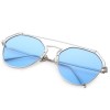 STYLISH UNISEX COLOR COATED HOLLOW IRREGULAR SUNGLASSES (#8)