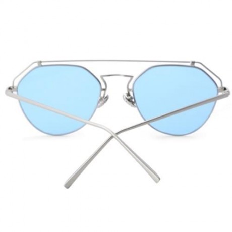 STYLISH UNISEX COLOR COATED HOLLOW IRREGULAR SUNGLASSES (#8)