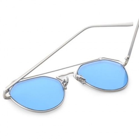 STYLISH UNISEX COLOR COATED HOLLOW IRREGULAR SUNGLASSES (#8)