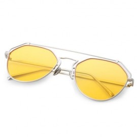 STYLISH UNISEX COLOR COATED HOLLOW IRREGULAR SUNGLASSES (#9)
